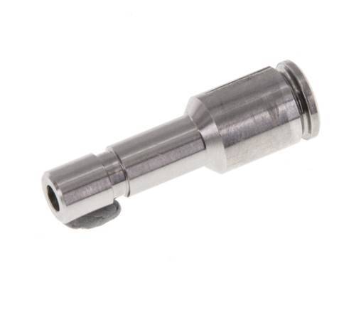 Racor de 4mm x 6mm con enchufe de acero inoxidable FKM