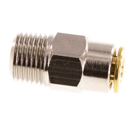 4mm x R1/8'' Push-in Fitting with Male Threads Brass NBRHigh Pressure [2 Pieces]