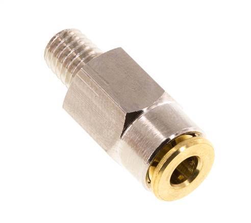 Racor de 4mm x M 6 (cónico) con rosca macho Latón NBRAlta presión [2 piezas]