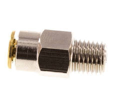4mm x M 8 x 1 (conical) Push-in Fitting with Male Threads Brass NBRHigh Pressure [2 Pieces]