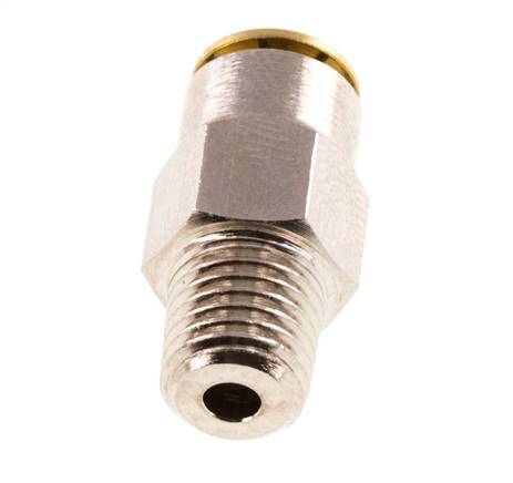 4mm x M 8 x 1 (conical) Push-in Fitting with Male Threads Brass NBRHigh Pressure [2 Pieces]