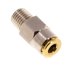 4mm x M 8 x 1 (conical) Push-in Fitting with Male Threads Brass NBRHigh Pressure [2 Pieces]