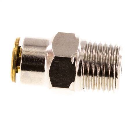 Racor rápido de 4mm x M 10 x 1 (cónico) con rosca macho de latón NBRAlta presión [2 piezas]