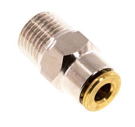 Racor rápido de 4mm x M 10 x 1 (cónico) con rosca macho de latón NBRAlta presión [2 piezas]
