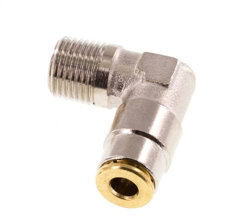 Codo de 4mm x R1/8'' de 90 grados con rosca macho de latón NBRAlta presión [2 piezas]