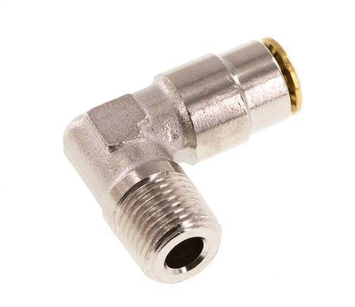 Codo de 4mm x R1/8'' de 90 grados con rosca macho de latón NBRAlta presión [2 piezas]