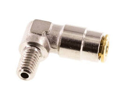 4mm x M 6 (conical) 90deg Elbow Push-in Fitting with Male Threads Brass NBRHigh Pressure [2 Pieces]