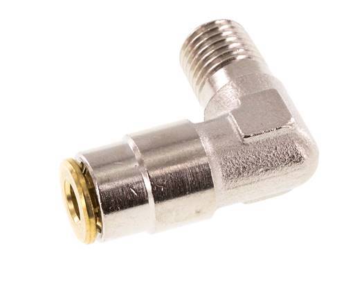 4mm x M 8 x 1 (conical) 90deg Elbow Push-in Fitting with Male Threads Brass NBRHigh Pressure [2 Pieces]