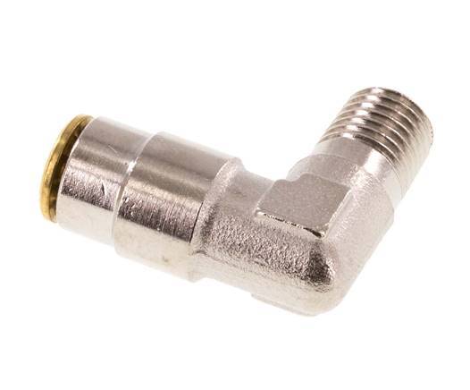 4mm x M 8 x 1 (conical) 90deg Elbow Push-in Fitting with Male Threads Brass NBRHigh Pressure [2 Pieces]