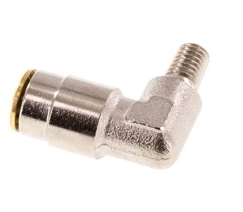 6mm x M 6 (cónico) 90deg Codo con rosca macho Latón NBRAlta presión [2 piezas]