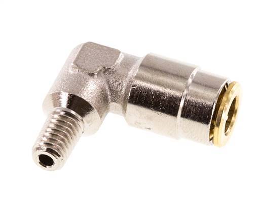 6mm x M 6 (cónico) 90deg Codo con rosca macho Latón NBRAlta presión [2 piezas]