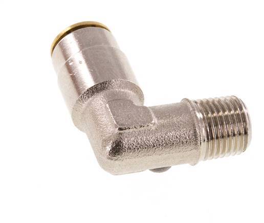 6mm x M 10 x 1 (conical) 90deg Elbow Push-in Fitting with Male Threads Brass NBRHigh Pressure [2 Pieces]