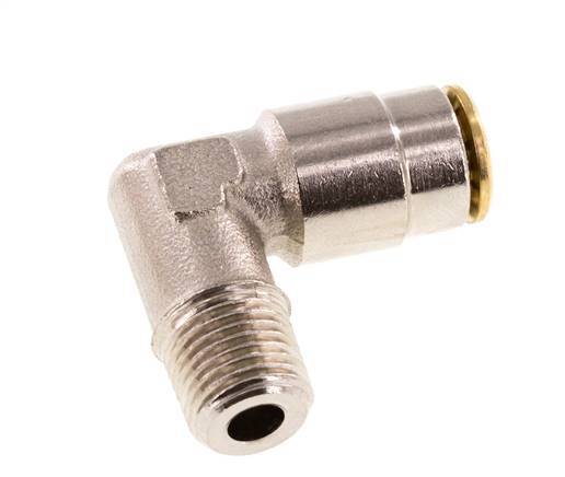 6mm x M 10 x 1 (cónico) Codo de 90deg Racor con rosca macho Latón NBRAlta presión [2 piezas]