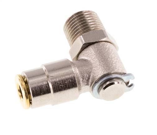 Racor de 4mm x R1/8'' 90deg con rosca macho Latón NBR Giratorio