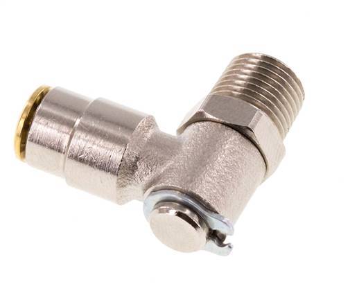 Racor de 4mm x R1/8'' 90deg con rosca macho Latón NBR Giratorio