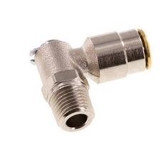 6mm x M 10 x 1 (cónico) Codo de 90º con rosca macho Latón NBR GiratorioAlta presión