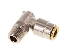 6mm x M 10 x 1 (cónico) Codo de 90º con rosca macho Latón NBR GiratorioAlta presión