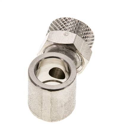 Conector Latón Niquelado 8x6 & G1/8'' de Rosca [2 piezas]