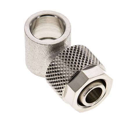 10x8 & G1/8'' Nickel plated Brass Banjo Push-on Fitting [2 Pieces]