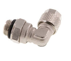 Codo de Latón Niquelado 6x4 & G1/8'' Rosca Macho NBR Giratoria [2 piezas]