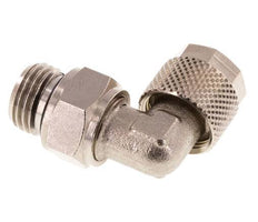 Codo de Latón Niquelado 10x8 & G1/4'' Rosca Macho NBR Giratoria [2 piezas]