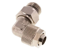 Codo de Latón Niquelado 10x8 & G1/4'' Rosca Macho NBR Giratoria [2 piezas]