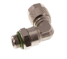 8x6 & G1/8'' Nickel plated Brass Elbow Push-on Fitting with Male Threads FKM Rotatable [2 Pieces]