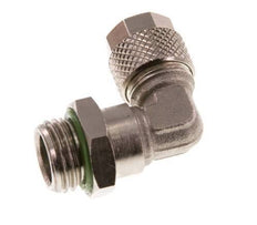 Codo de Latón Niquelado 8x6 & G1/4'' Rosca Macho FKM Giratoria [2 piezas]