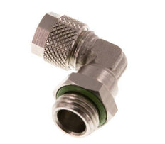 Codo de Latón Niquelado 8x6 & G1/4'' Rosca Macho FKM Giratoria [2 piezas]