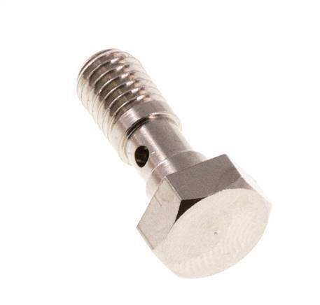 Perno Banjo de Latón Niquelado de 1 vía Rosca Macho M5 L14,5mm [10 piezas]
