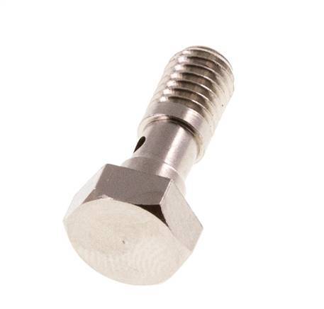 Perno Banjo de Latón Niquelado de 1 vía Rosca Macho M5 L14,5mm [10 piezas]