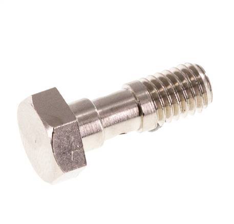 Perno Banjo de Latón Niquelado de 1 vía Rosca Macho M5 L14,5mm [10 piezas]