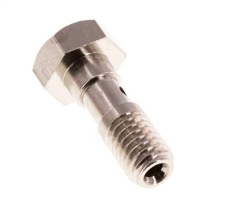 Perno Banjo de Latón Niquelado de 1 vía Rosca Macho M5 L14,5mm [10 piezas]