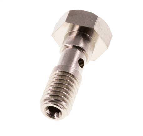 Perno Banjo de Latón Niquelado de 1 vía Rosca Macho M5 L14,5mm [10 piezas]