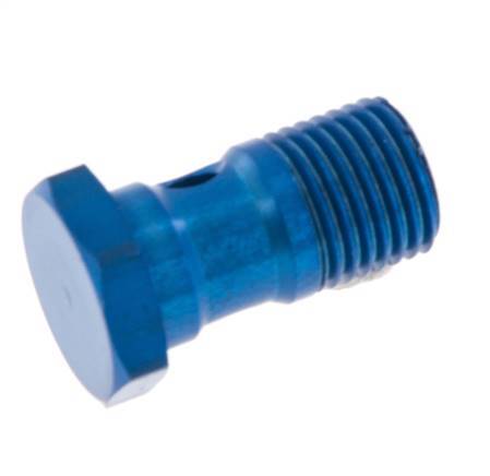 1-way Aluminum Banjo Bolt with G1/4'' Male Threads L25mm [5 Pieces]