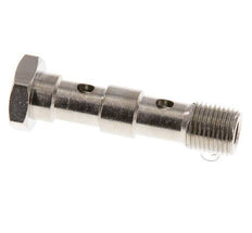 2-way nickel-plated Brass Banjo Bolt with G1/8'' Male Threads L40.5mm [5 Pieces]