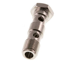 Perno Banjo de Latón Niquelado de 2 vías Rosca Macho G1/4'' L46mm [2 piezas]