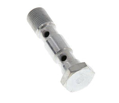 2-way zinc plated Steel Banjo Bolt with G1/8'' Male Threads L40mm [2 Pieces]