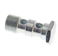 2-way zinc plated Steel Banjo Bolt with G3/8'' Male Threads L43mm