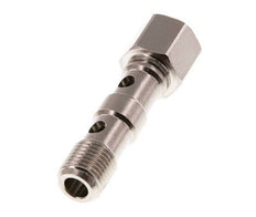 2-way nickel-plated Brass Banjo Bolt with G1/4'' Male and Female Threads L46.7mm [2 Pieces]