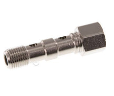 2-way nickel-plated Brass Banjo Bolt with G1/4'' Male and Female Threads L46.7mm [2 Pieces]