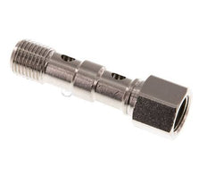 2-way nickel-plated Brass Banjo Bolt with G1/4'' Male and Female Threads L46.7mm [2 Pieces]