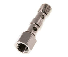 2-way nickel-plated Brass Banjo Bolt with G1/4'' Male and Female Threads L46.7mm [2 Pieces]