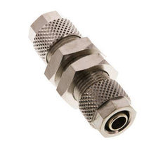 Conector Recto Latón Niquelado 8x6 & 6x4 Pasamuros [2 piezas]