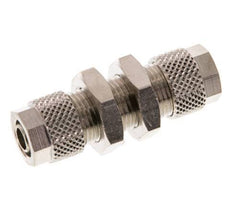 Conector Recto Latón Niquelado 8x6 Pasamuros [2 piezas]