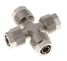 8x6 Nickel plated Brass Cross Push-on Fitting