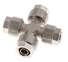 8x6 Nickel plated Brass Cross Push-on Fitting