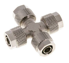 8x6 Nickel plated Brass Cross Push-on Fitting