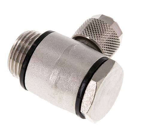 Conector Banjo de Latón Niquelado 12x10 & G1/2'' Rosca Macho con Junta Tórica Giratoria