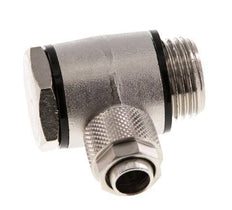 Conector Banjo de Latón Niquelado 12x10 &amp; G1/2'' Rosca Macho con Junta Tórica Giratoria